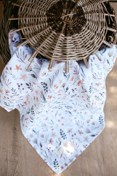 Personalised Organic Cotton Large Muslin Cloth | Mediterra | 85x95 cm