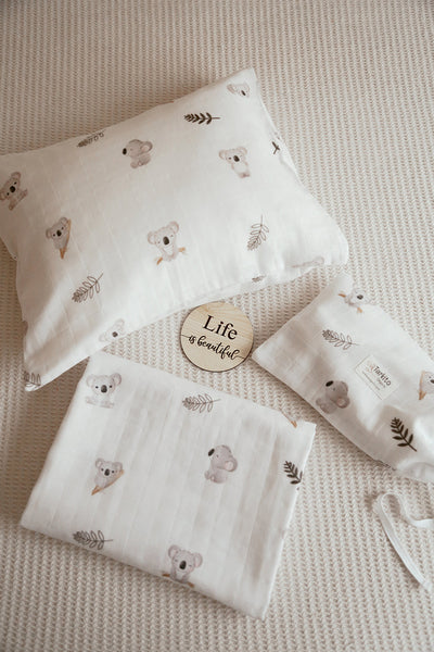 Personalised Organic Cotton Bedding Set | Koala