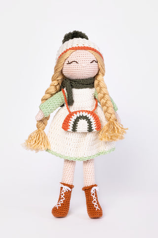 Lily Large Crochet Doll | Handmade with Organic Cotton Yarn
