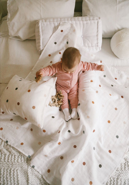 Personalised Organic Cotton Bedding Set | Dots