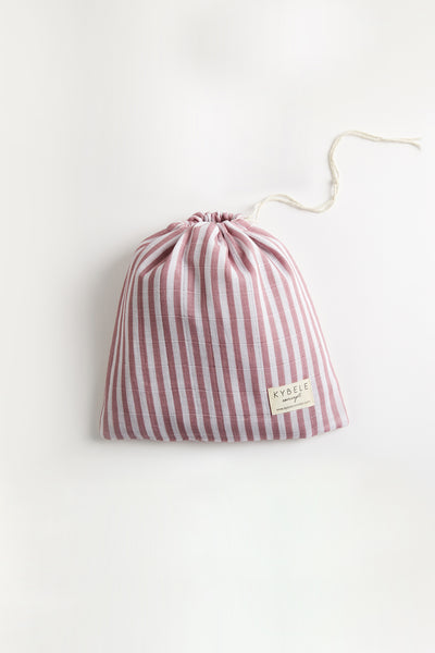 Personalised Organic Cotton Swaddle Blanket Jumbo Set | Pinky Stripes