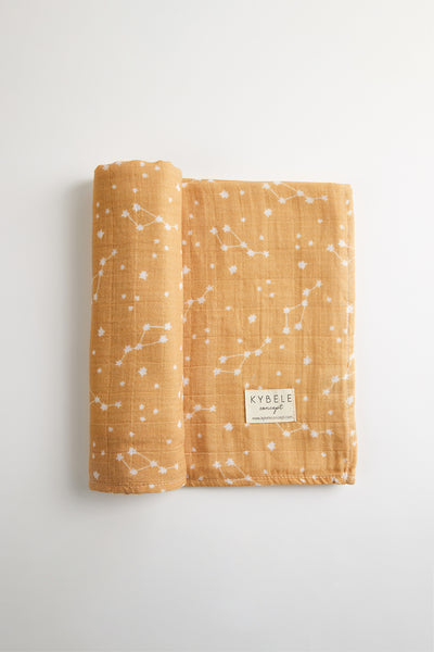 Personalised Organic Cotton Swaddle Blanket Jumbo Set | Stars