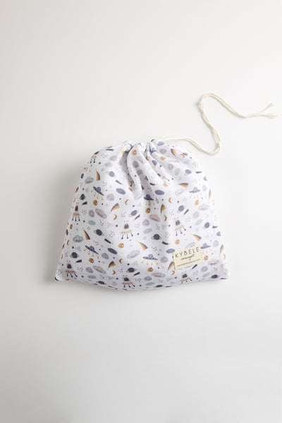 Personalised Organic Cotton Swaddle Blanket Jumbo Set | Space