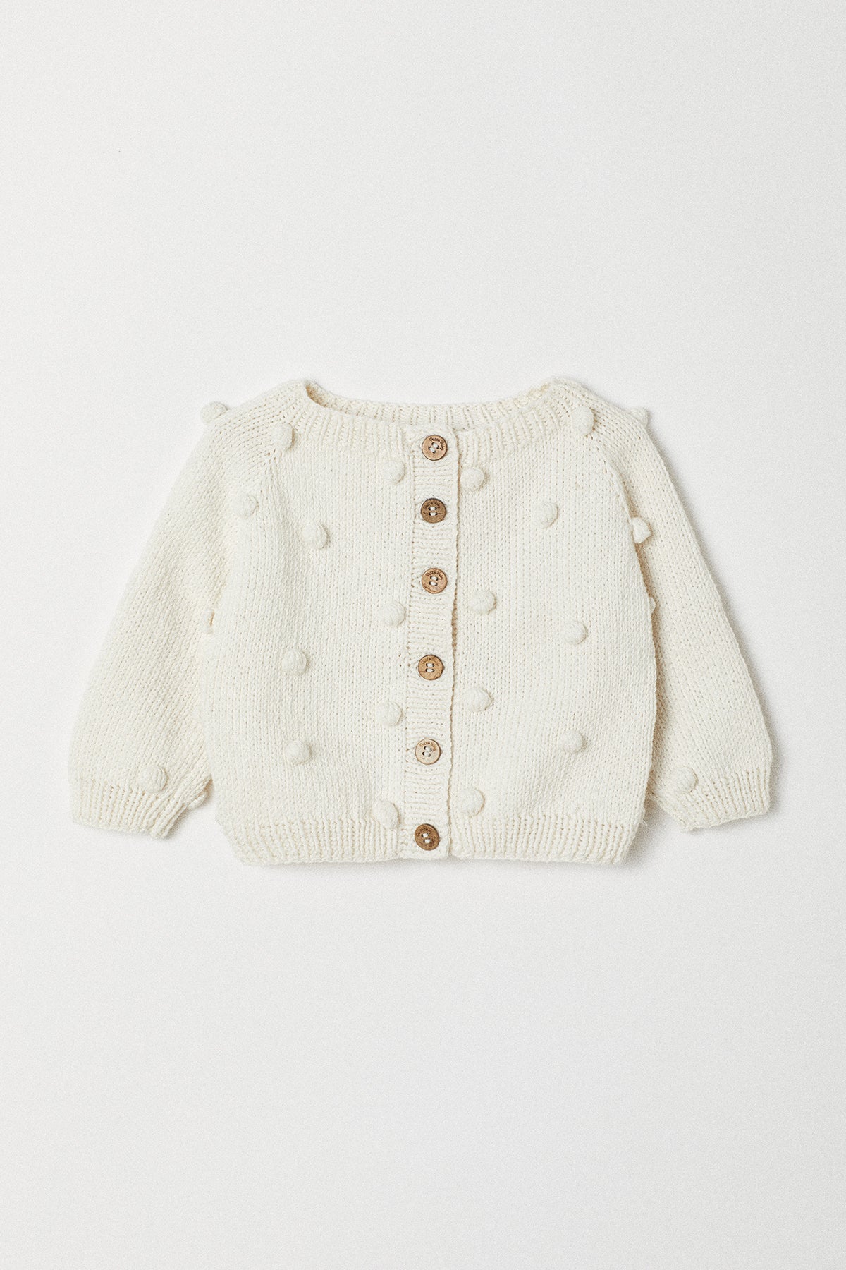 White pom clearance pom cardigan