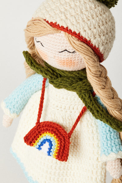 Phoebe Large Crochet Doll | Handmade with Organic Cotton Yarn