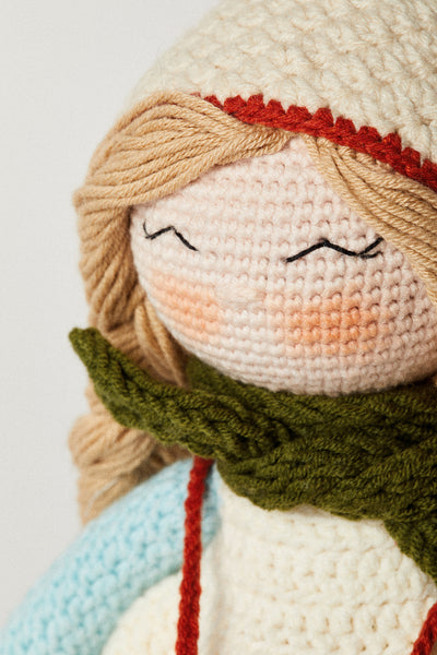 Phoebe Large Crochet Doll | Handmade with Organic Cotton Yarn