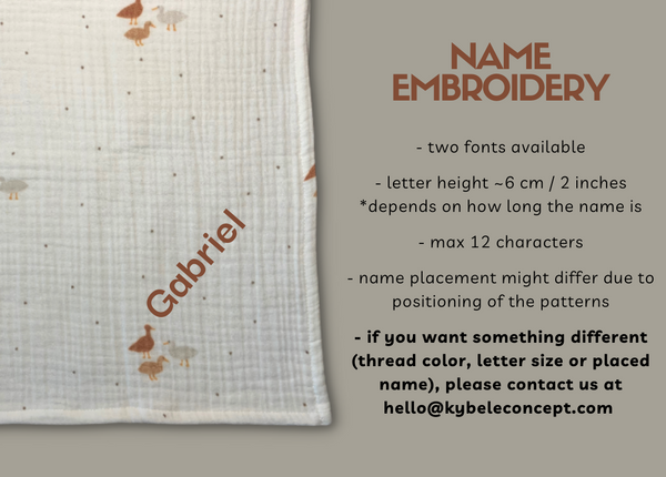 Personalised Organic Cotton 4-Layer Muslin Blanket | Heart | 75x95 cm