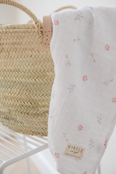 Personalised Organic Cotton Swaddle Blanket Jumbo Set | Florals